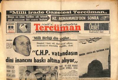 Tercüman 1 Haziran 1966 - CHP Vatandaşın Dini İnancını Baskı Altına Alıyor. - Sevim Tuna Ankarada GZ123681 - 1