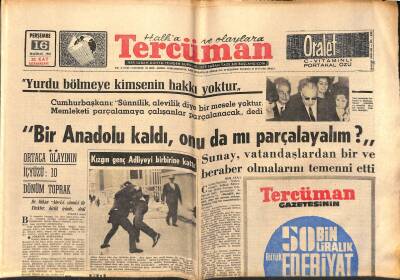 Tercüman 16 Haziran 1966 - Yurdu Bölmeye Kimsenin Hakkı Yoktur. - Yarışlara 13 Memleketin Milli Takımları İştirak Ediyor. GZ123694 - 1