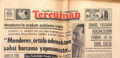 Tercüman 29 Temmuz 1966 - Menderesin Avukatı Açıklama Yaptı. - 8. Dünya Futbol Şampiyonası Final Karşılaşması GZ123676 - 1