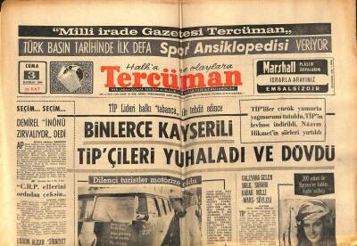 Tercüman 3 Haziran 1966 - Binlerce Kayserili TİPçileri Yuhladı ve Dövdü. - İstanbulda 170 Bin Kız Koca Arıyor. GZ123682 - 1