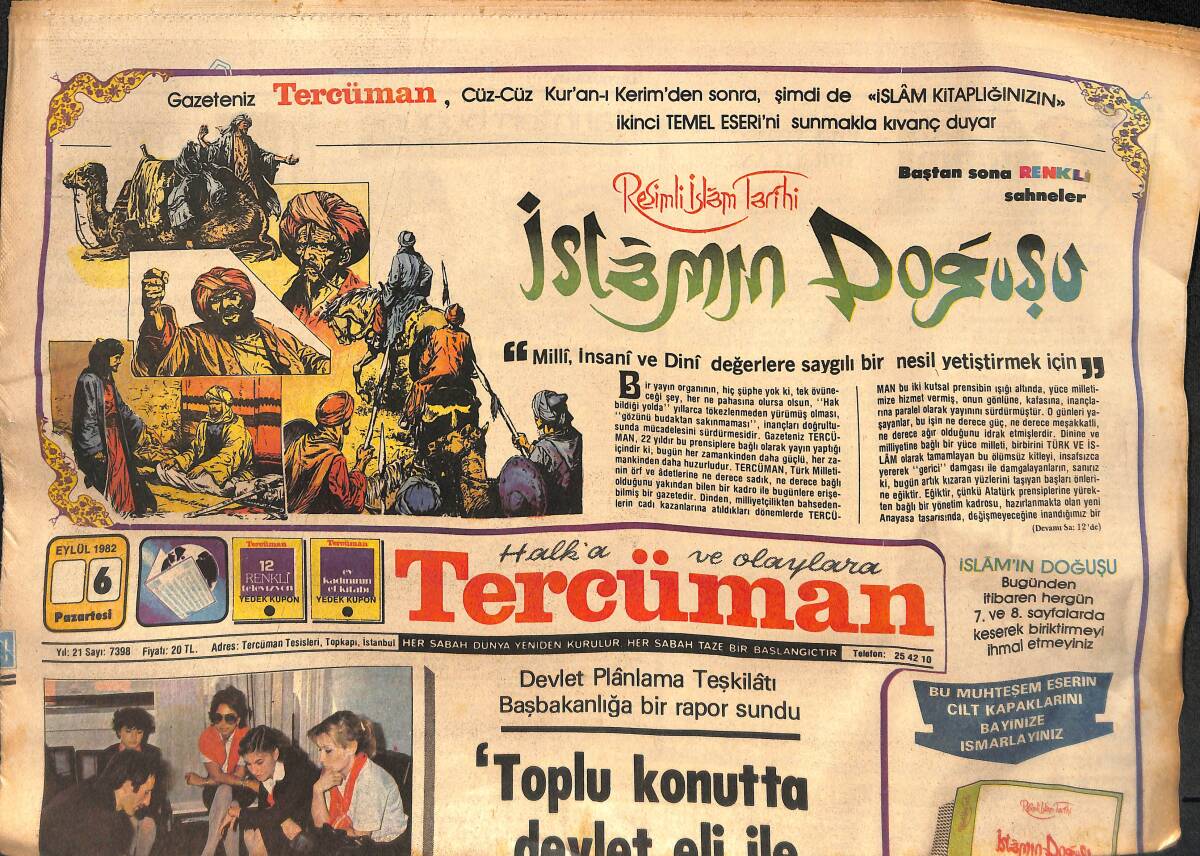 Tercüman 6 Eylül 1982 - Nihayet Uyandılar! 5 Ülke Asala'ya karşı Savaş Açtı - Turgut Özal: Bizim Düşüncemizle Çıkan Kanunun Hiç Alakası Yoktur GZ132367 - 1