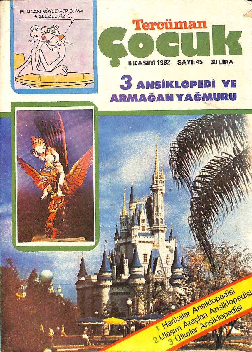 Tercüman Çocuk Dergisi 5 Kasım 1982 Sayı: 45 - Pembe Panter - Yüzbaşı Volkan - Tengiz - Ölüme Karşı NDR96628 - 1