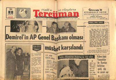 Tercüman Gazetesi 1 Aralık 1964 - Demirelin AP Genel Başkanı Olması Müsbet Karşılandı GZ65805 - 1