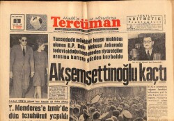 Tercüman Gazetesi 1 Ekim 1962 - Yassıadada Müebbet Hapse Mahkum Olan Akşemsettinoğlu Kaçtı GZ70787 - 1