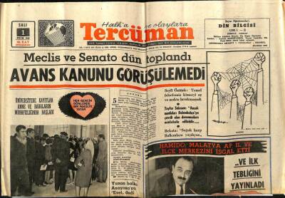Tercüman Gazetesi 1 Ekim 1968 - Müzeyyen Senar Soy Adını,Selda Akkor da İsmini Değiştiriyor GZ54741 - 1