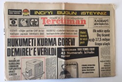 Tercüman Gazetesi 1 Ekim 1974 - Hükümeti Kurma Görevi Demirele Verildi GZ11169 - 2