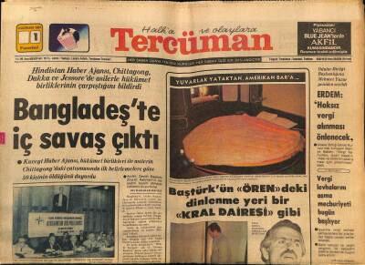 Tercüman Gazetesi 1 Haziran 1981 - Bangladeşte İç Savaş Çıktı GZ70017 - 2