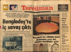 Tercüman Gazetesi 1 Haziran 1981 - Bangladeşte İç Savaş Çıktı GZ70017 - 1