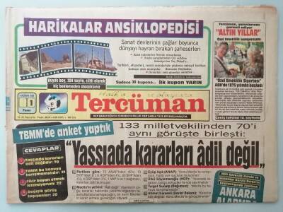 Tercüman Gazetesi 1 Haziran 1986 Yassı Ada Kararları Adil Değil -GZ14682 - 1