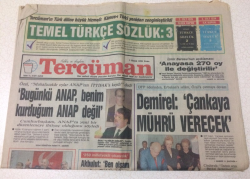 Tercüman Gazetesi 1 Kasım 1991 - Demirel Çankaya Mührü Verecek - GZ15211 - 1