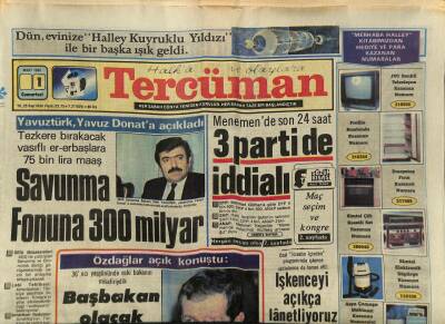 Tercüman Gazetesi 1 Mart 1986 - Menemende Son 24 Saat , 3 Parti de İddialı GZ74611 - 1