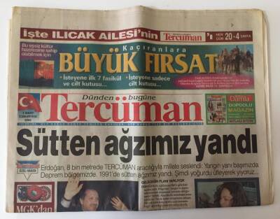 Tercüman Gazetesi 1 Mart 2003 - Bir Asırı Deviren Beşiktaş Kutlamalara Start Verdi. Şölen Devlet Zirvesinden Başladı GZ10732 - 2