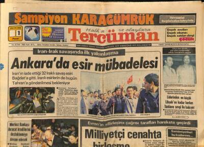 Tercüman Gazetesi 1 Mayıs 1983 - Ankarada Esir Mübadelesi GZ69935 - 2