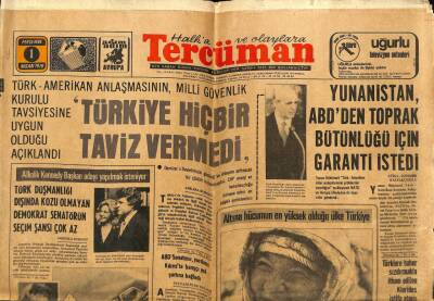 Tercüman Gazetesi 1 Nisan 1976 - Türk - Amerikan Anlaşmasının , Milli Güvenlik Kurulu Tavsiyesine Uygun Olduğu Açıklandı GZ65681 - 2