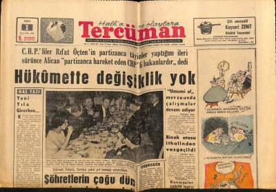 Tercüman Gazetesi 1 Ocak 1963 - Gürsel , İnönü , Sunay Yeni Yıl Mesajı Yayınladı GZ67619 - 1