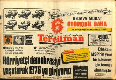 Tercüman Gazetesi 1 Ocak 1976 - Aksaray Meydanı Yakında Trafiğe Açılabilecek GZ65697 - 2