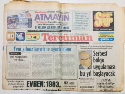 Tercüman Gazetesi 1 Ocak 1983 - Doğum Günü Hediyesi GZ53663 - 1