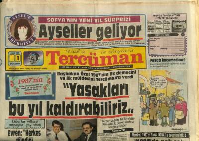 Tercüman Gazetesi 1 Ocak 1987 - 12 Milyon Liralık Banka Soygunu GZ74636 - 1