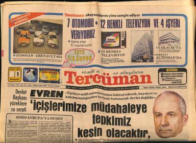 Tercüman Gazetesi 1 Şubat 1982 - Çok Miktarda Hap İçerek İntihar Etmek İsteyen Bülent Ersoyun Tehlikeyi Atlattığı Belirtildi GZ67267 - 1