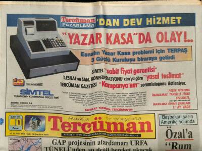 Tercüman Gazetesi 1 Şubat 1987 - GAP Projesinin Atardamarı URFA TÜNELİnden Su Değil Bereket Akacak GZ65962 - 2