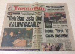 Tercüman Gazetesi 1 Şubat 1992 - İnönü Terör, İç Savaş Peşinde - GZ15217 - 1