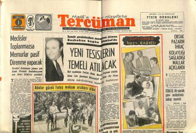 Tercüman Gazetesi 1 Temmuz 1969 - Lumumbanın Katli İle Suçlanan Çombe Cezaevinde Öldü GZ119013 - 1