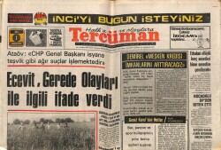 Tercüman Gazetesi 1 Temmuz 1975 - Ecevit , Gerede Olayları İle İlgili İfade Verdi GZ67558 - 1