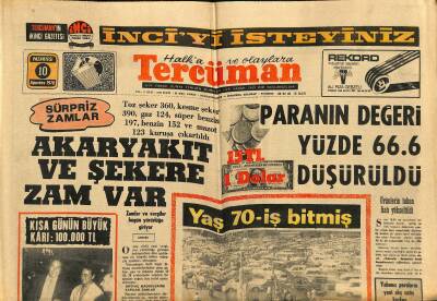 Tercüman Gazetesi 10 Ağustos 1970 - Araba Vapurları Arıza Yapınca Üsküdar Ve Kabataş Meydanları Ana-Baba Gününe Döndü GZ123429 - 1
