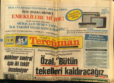 Tercüman Gazetesi 10 Aralık 1984 - Doğum Günü Hediyesi GZ54659 - 1