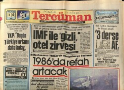 Tercüman Gazetesi 10 Aralık 1985 - Bütçe Tasarısı TBMMde Görüşülmeye Başlandı 1986da Refah Artacak GZ67250 - 2
