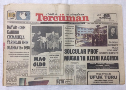 Tercüman Gazetesi 10 Eylül 1976 - Çin Lideri Mao Öldü - GZ17077 - 2