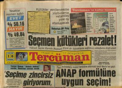 Tercüman Gazetesi 10 Eylül 1987 - Zeki Müren İzmirde GZ74629 - 1