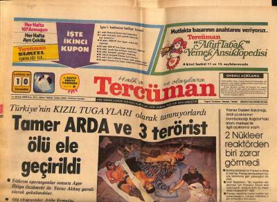 Tercüman Gazetesi 10 Haziran 1981 - 2 Nükleer Reaktörden Biri Zarar Görmedi GZ69916 - 2