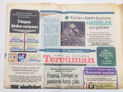 Tercüman Gazetesi 10 Haziran 1983 - Fransa Türkiyeye Yardıma Karşı Çıktı GZ53668 - 1