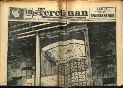 Tercüman Gazetesi 10 Kasım 1956 - Atatürkün Şiiri GZ54715 - 1