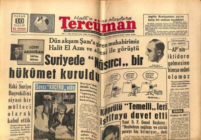 Tercüman Gazetesi 10 Mart 1963 - Suriyede Nasırcı Bir Hükümet Kuruldu GZ53886 - 1