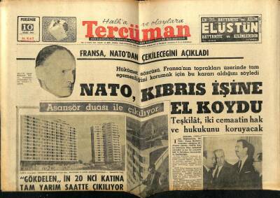 Tercüman Gazetesi 10 Mart 1966 - Nato Kıbrıs İşine El Koydu GZ54765 - 1