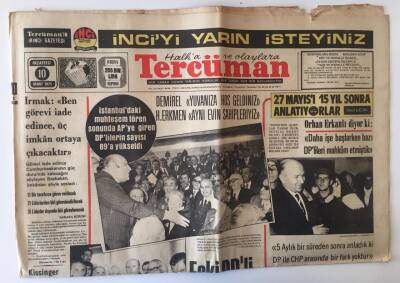 Tercüman Gazetesi 10 Mart 1975 - Eski DPli 50 Parlamenter Daha APde GZ11197 - 2