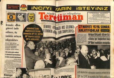 Tercüman Gazetesi 10 Mart 1975 - Türk - İşin Siyasi Parti Kurması İstendi GZ67507 - 2