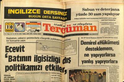 Tercüman Gazetesi 10 Mart 1979 - Ecevit Batının İlgisizliği Dış Politikamızı Etkiler GZ54686 - 1