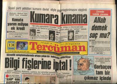 Tercüman Gazetesi 10 Mart 1988 - Hülya Koçyiğit Kadının Adı Yok Kitabını Eleştirdi GZ85120 - 1