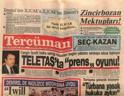 Tercüman Gazetesi 10 Mart 1989 - Cengiz İsrafil Halka Sattığı Hisseleri Bugün Yabancı Sermaye Adına Topluyor GZ83291 - 1