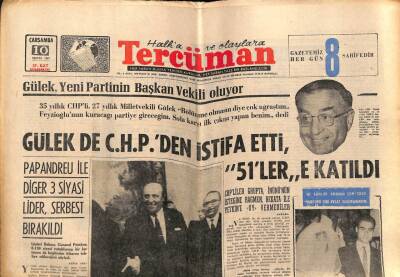 Tercüman Gazetesi 10 Mayıs 1967 - Gülek De CHPden İstifa Etti 51lere Katıldı GZ54460 - 1