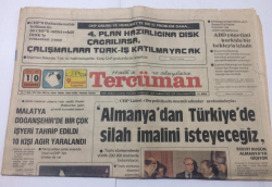 Tercüman Gazetesi 10 Mayıs 1978 - Almanyadan Türkiyede Silah İmalini İsteyeceğiz - GZ15274 - 2