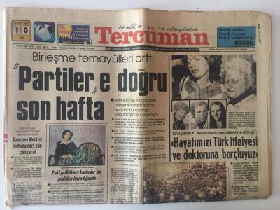 Tercüman Gazetesi 10 Mayıs 1983 - Siyasi Partiler Ve Millet GZ10658 - 1