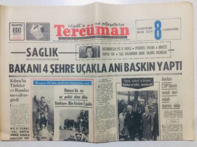Tercüman Gazetesi 10 Nisan 1967 - Kıbrısta Türkler Ve Rumlar Mevzilere Girdi GZ53389 - 1