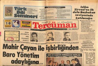 Tercüman Gazetesi 10 Ocak 1981 - 1981 Küçük Boy Trabzon Spor Posteri, Mahir Çayan İle İşbirliğinden Baro Yönetim Adaylığına GZ54302 - 1