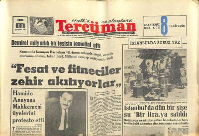 Tercüman Gazetesi 11 Ağustos 1967 - Süreyya Şimdi de Şarkıcılık Yapacak - Hamido Anayasa Mahkemesi Üyelerini Protesto Etti GZ118979 - 1