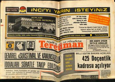 Tercüman Gazetesi 11 Ağustos 1975 - Milli Eğitim Bakanı Açıkladı 425 Doçentlik Kadrosu Açılıyor GZ68678 - 2