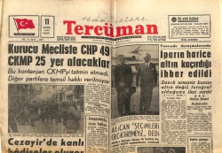 Tercüman Gazetesi 11 Aralık 1960 - Kurucu Mecliste CHP 49 CKMP 25 Yer Alacaklar GZ67521 - 1